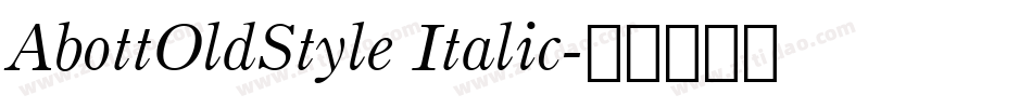 AbottOldStyle Italic字体转换